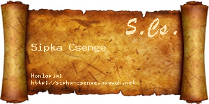 Sipka Csenge névjegykártya